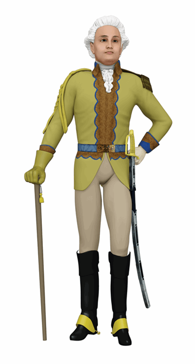 Modelo gráfico en 3D, del uniforme de coronel del Regimiento de Coraceros de Ekaterinoslav, de acuerdo con la reforma de Potiomkin de 1786.